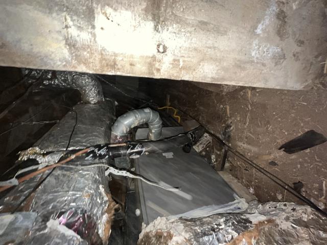 HVAC ductwork inspection.