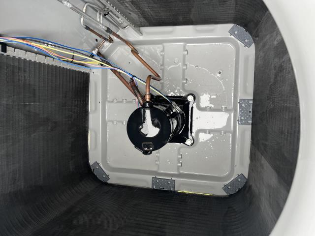 HVAC Air Conditioning maintenance on a Carrier System. Condenser was dirty and needed to be cleaned and serviced. Though there wasn't a lot of leaves in the bottom of the condenser, it was impacted with fine duct. Cleaning the condenser by washing it with coil cleaning solution.  HVAC Air Conditioning maintenance on a Carrier System. Condenser was dirty and needed to be cleaned and serviced. Though there wasn't a lot of leaves in the bottom of the condenser, it was impacted with fine duct. Cleaning the condenser by washing it with coil cleaning solution.