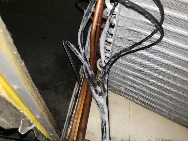 Residential demand service for a HVAC Air Conditioner system. Evaporator coil was frozen up. Defrosted and found unit was low on Refrigerant. Repaired leaking evaporator coil 