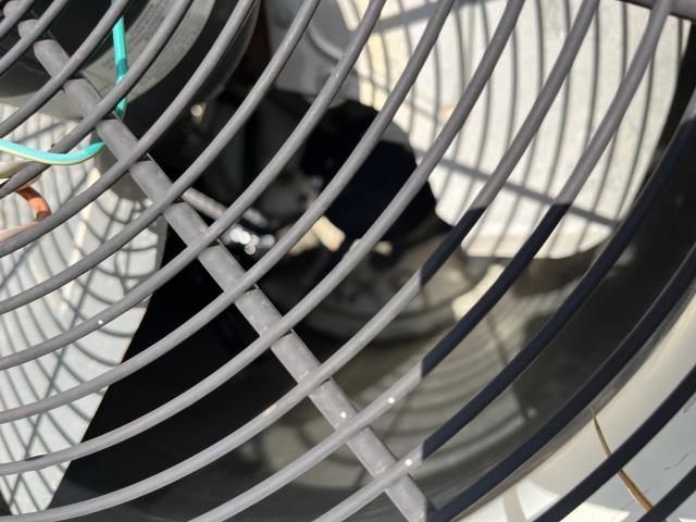 Residential HVAC demand service. Hard to see in the picture, but the fan blade fan motor had sheared off causing the motor to fail. Replacing fan blade and motor 