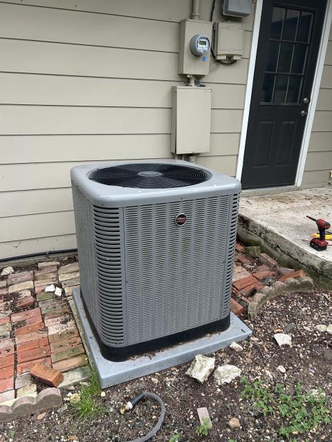Maintenance and a/c service on Rudd AC system. 