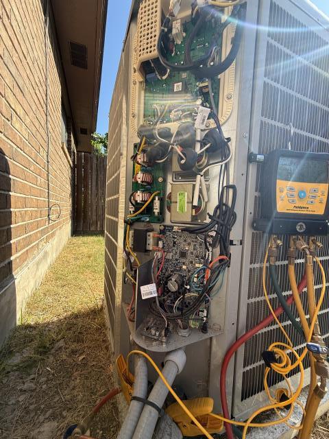 Heater inspection and maintenance to a Carrier heat pump system. 