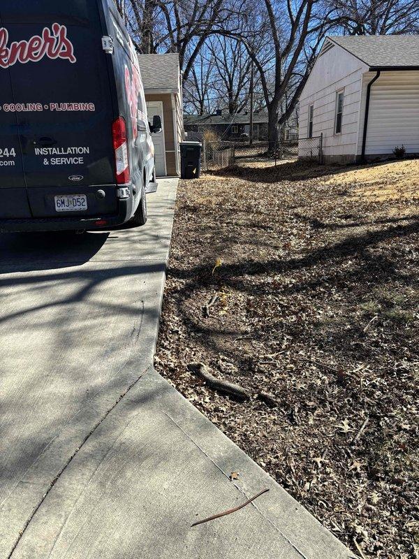 Conducted on-site assessment for sewer line replacement from cleanout to main line, documenting extensive calcium buildup and deteriorated clay pipes. Identified concrete damage near the service area and documented existing conditions with photos for estimate preparation. Customer to be contacted at provided number to discuss detailed replacement options.