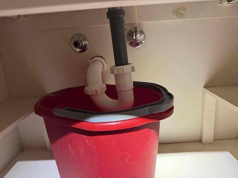 Replaced two deteriorated shut-off valves under sink in basement. Installed new chrome shut-off valves after removing significant mineral deposits from existing plumbing connections. Tested water flow and confirmed proper operation with no leaks.