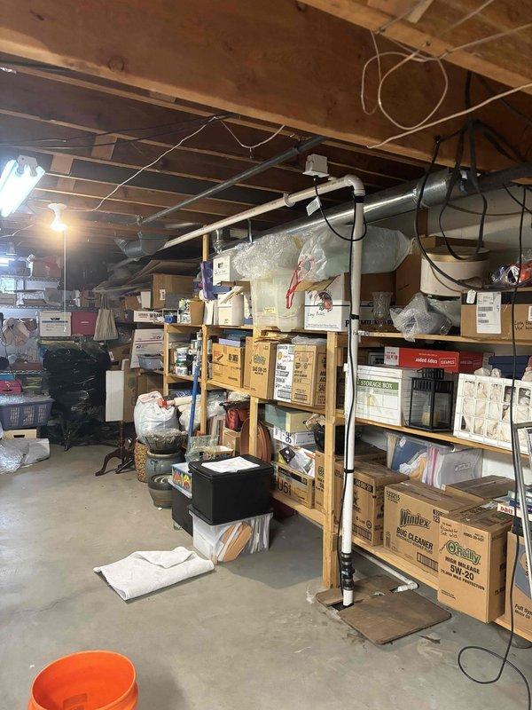 Performed comprehensive inspection and servicing of existing basement sump pump to ensure proper functionality. Checked valve assembly and plumbing connections, noting significant corrosion on metal components requiring attention. System is now operating correctly with all components verified for optimal performance.