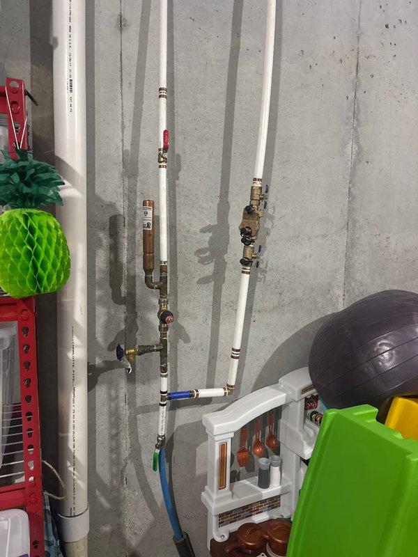 Completed preventative plumbing maintenance inspection on residential water heater and associated plumbing systems. Inspected water heater unit, thermal expansion tank, pressure relief valve, supply lines, and shut-off valves for proper operation and signs of wear or leakage. All components found to be in good working condition with no immediate repairs required.