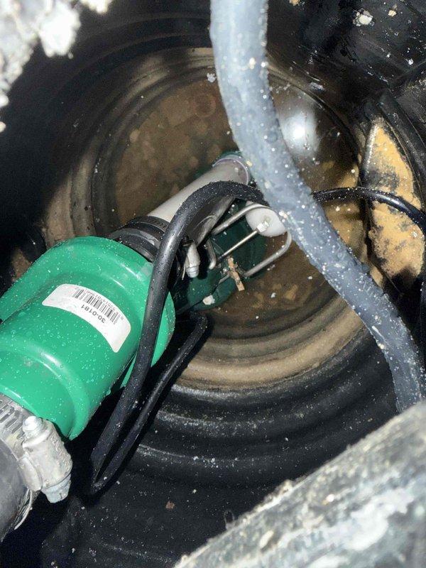 Replaced existing sump pump with new 1/3 HP unit in residential sump basin. Installation included proper electrical connections, discharge piping configuration, and verification of float switch operation to ensure reliable water removal and basement flood protection.