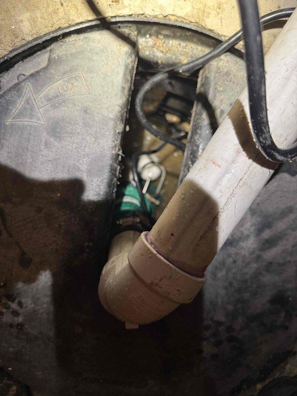 Replaced existing sump pump with new 1/3 HP unit in residential sump basin. Installation included proper electrical connections, discharge piping configuration, and verification of float switch operation to ensure reliable water removal and basement flood protection.