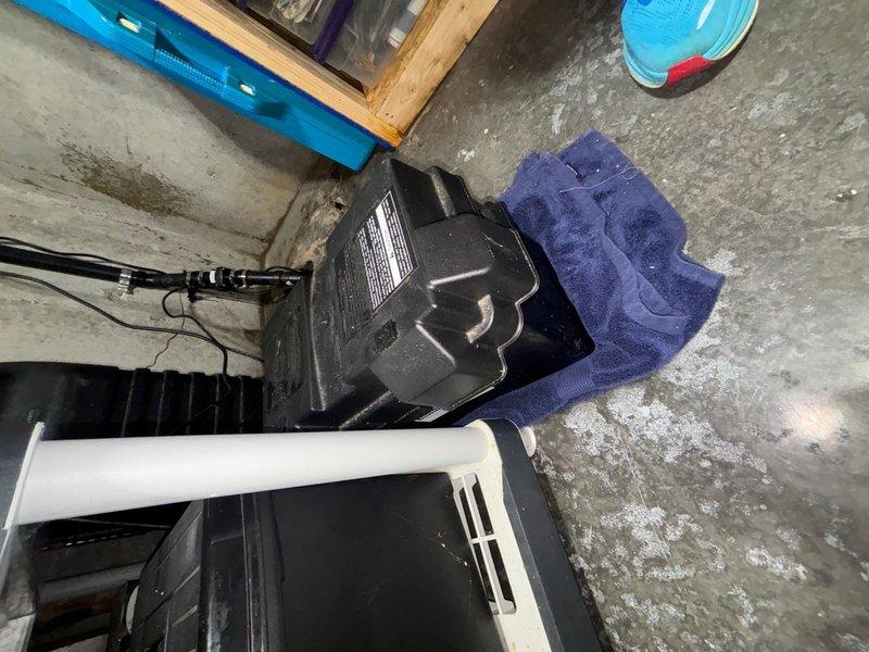 Responded to service call for malfunctioning sump pump in basement. Upon inspection, found existing sump pump unit displaying significant wear, heavy soiling, and operational failure. Removed non-functional pump from basin and installed replacement unit. Tested new pump operation, verified proper discharge through existing piping system, and ensured float switch activation at appropriate water levels. System restored to full working order with proper drainage capability.