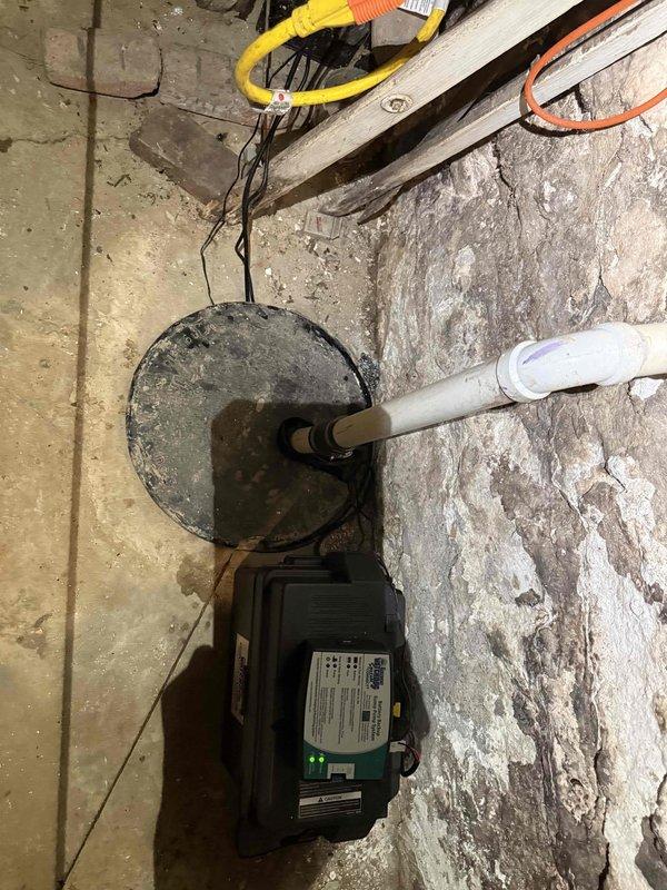 Responded to service call for sump pump emitting loud beeping alarm in basement. Upon inspection, evaluated existing sump pump system including pump motor unit, discharge piping, and pit assembly. Diagnosed alarm condition, performed necessary troubleshooting of pump components and electrical connections, and restored system to proper operating condition. Verified pump operation and confirmed alarm issue resolved before completing service.