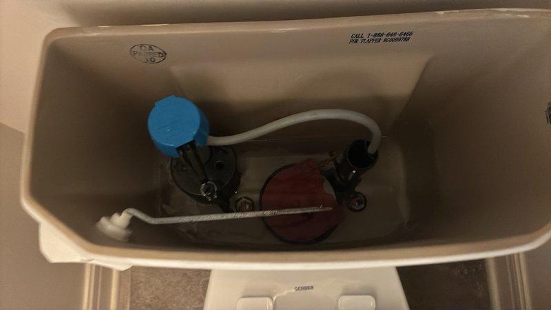 Responded to service call for master bedroom toilet with malfunctioning float assembly. Upon inspection, confirmed fill valve and float mechanism required replacement due to improper water level regulation. Removed toilet tank lid and successfully replaced the defective float assembly with new components, ensuring proper water shutoff at correct fill line. Tested flush cycle multiple times to verify proper operation and water level maintenance. Additionally addressed reported dripping laundry room faucet by inspecting fixture, tightening connections, and replacing worn washers to eliminate leak. All plumbing fixtures restored to proper working order with no further issues detected.