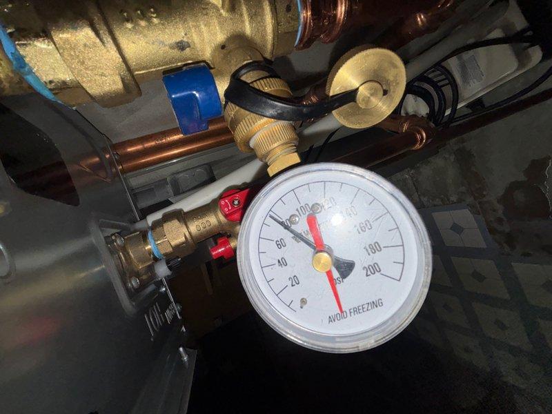 Performed routine maintenance flush on tankless water heater system to remove mineral buildup and sediment accumulation. Connected service lines with isolation valves to circulate descaling solution through the heat exchanger, monitored system pressure throughout the process, and verified proper operation upon completion to ensure optimal efficiency and prevent scale-related performance issues.