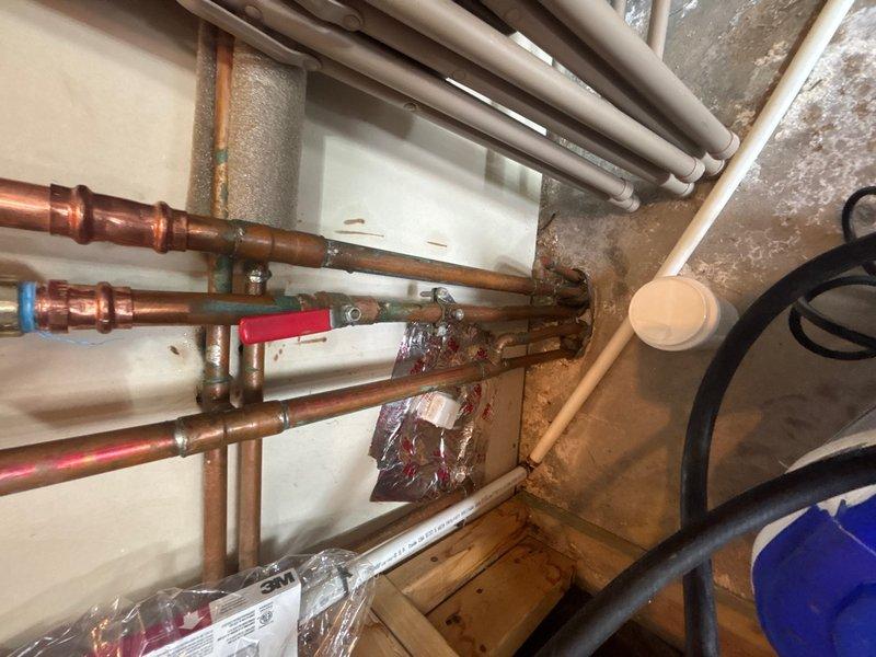 Performed routine maintenance flush on tankless water heater unit located in room off garage. Connected flush kit with cleaning solution to isolate service valves and circulated descaling agent through heat exchanger for approximately 45 minutes to remove mineral buildup and scale deposits. Inspected inlet filter screen, cleaned debris, and verified proper water flow through unit. Tested unit operation after flush completion and confirmed adequate hot water delivery and proper ignition sequence.