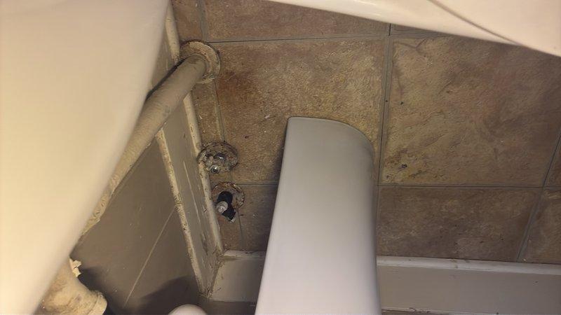Conducted on-site assessment of existing plumbing system to provide estimate for pipe replacement. Inspection revealed aging water supply lines with visible corrosion, discoloration, and deterioration on exposed piping in bathroom and mechanical areas. Evaluated condition of copper supply lines, brass fittings, shut-off valves, and support structures showing signs of wear and makeshift repairs including metallic tape applications. Documented current state of plumbing infrastructure including floor-mounted toilet fixtures, vertical supply risers, horizontal distribution lines, and associated connections to prepare comprehensive replacement estimate.