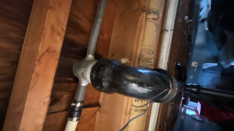 Responded to water leak complaint originating from shower in basement area. Upon inspection, accessed crawl space above affected area to identify source of leak. Examined plumbing connections, drain lines, and supply piping in vicinity of shower installation. Inspected HVAC ductwork and surrounding framing for water damage or moisture intrusion. Verified shower drain system integrity and tested for proper water flow. Completed necessary repairs to eliminate active leak and prevent further water damage to basement ceiling and surrounding structure.