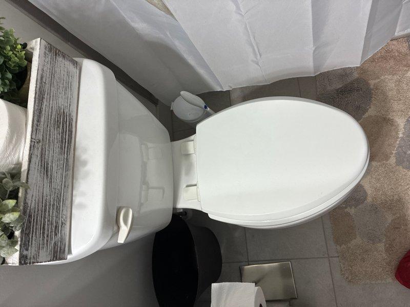 Completed plumbing maintenance visit involving inspection and documentation of under-sink drain assembly and bathroom fixtures. The P-trap configuration with white PVC piping, chrome basket strainers, and associated connections were photographed and verified for proper operation, with all bathroom plumbing fixtures confirmed to be in working order.