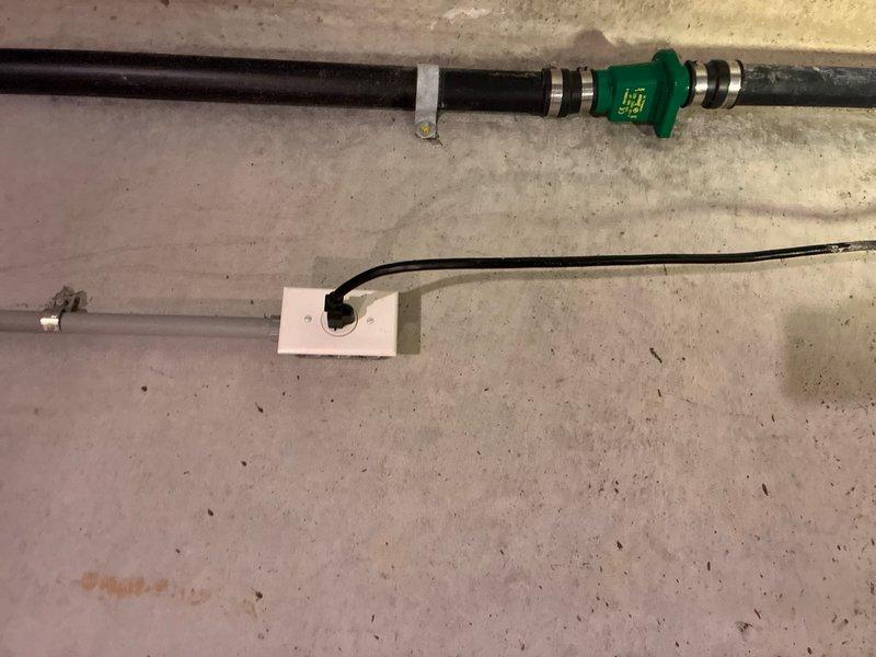 Responded to service call for sump pump running continuously in unfinished basement area, requiring customer to unplug unit to stop operation. Upon inspection, diagnosed malfunctioning float switch causing pump to run without cycling off properly. Replaced defective float switch assembly and tested pump operation through multiple cycles to verify proper activation and deactivation at correct water levels. Inspected discharge piping system including PVC connections and check valve for proper function and secure mounting. Confirmed all electrical connections were secure and properly grounded. System tested successfully with pump cycling on and off as designed, restoring normal automatic operation.
