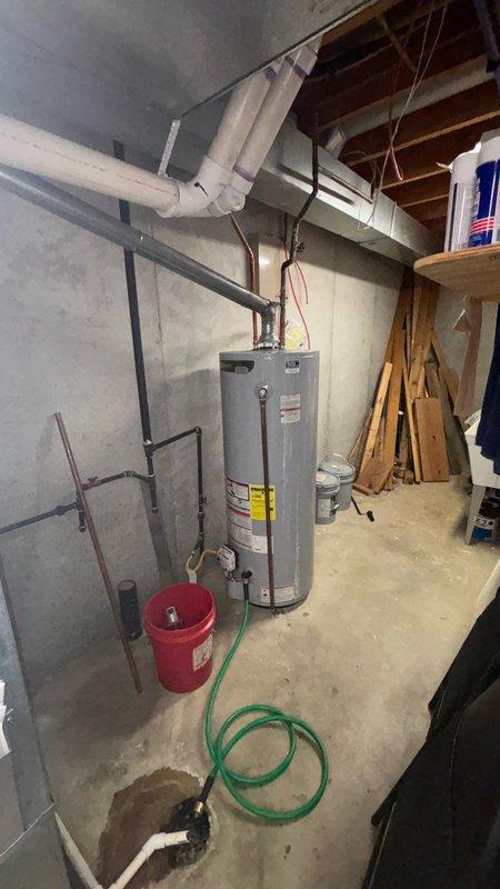 Replaced the water supply pipe connected to the tanked water heater in the basement mechanical room. The existing copper supply line was removed and a new pipe was installed to restore proper water flow to the unit. System was tested and verified operational upon completion.