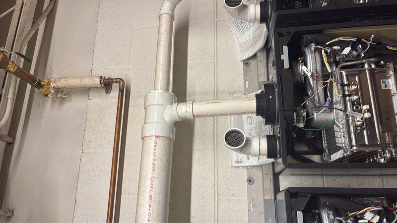 Completed after-hours installation of three new Rinnai tankless water heater units under warranty replacement program at commercial facility. Performed swap-out of existing units with new equipment and service ports supplied by manufacturer, including all necessary piping connections, gas line hookups, and venting modifications. Conducted full system testing and verification of proper operation on all three units to ensure minimal service interruption to the facility.