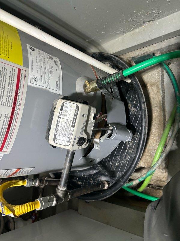 Replaced the temperature and pressure relief valve on the residential water heater to ensure proper safety operation. Installed a new expansion tank to the plumbing system to accommodate thermal expansion and protect against excessive pressure buildup in the closed water heating system. All connections were properly secured with appropriate fittings, and the system was tested for leaks and proper functionality upon completion.