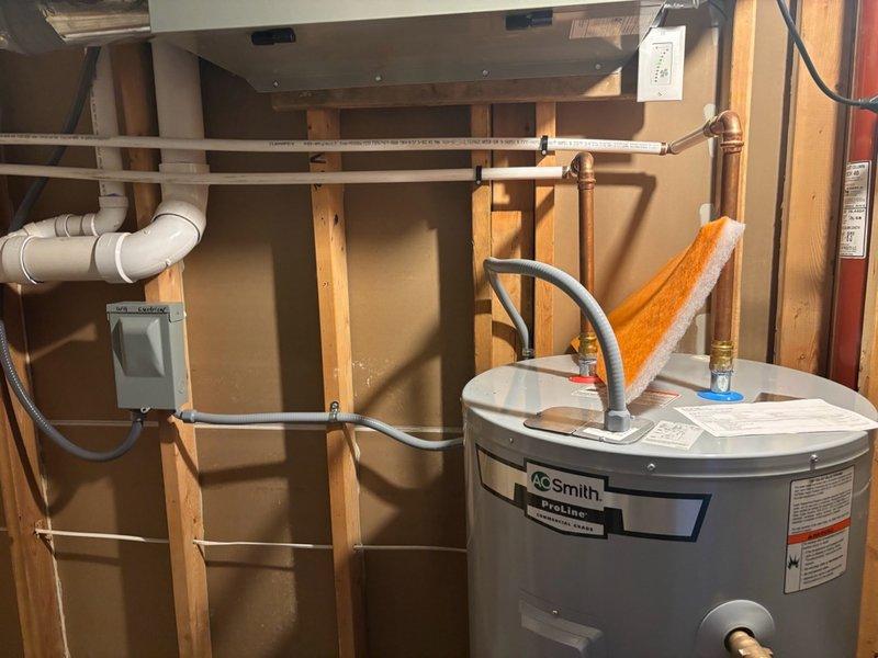 Completed preventative plumbing maintenance service that was previously documented but not performed in October 2025. Inspected Delta shower fixture assembly and A.O. Smith water heater installation, verified proper operation of all plumbing connections, and documented current system conditions to fulfill owed maintenance obligation.