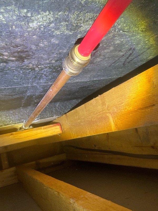 Completed installation of customer-supplied toilet in basement and replaced showerhead in second-floor bathroom. Verified proper water supply connections using flexible supply lines with compression fittings to existing copper plumbing, ensured secure mounting of fixtures, and tested all installations for proper operation and absence of leaks.