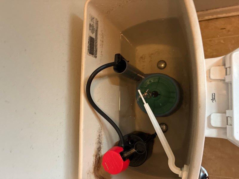 Replaced worn wax seal and fill valve assembly in second-floor toilet, restoring proper flush function and eliminating water leakage. Installed new humidifier pad on main floor HVAC system to ensure optimal moisture distribution throughout the residence. All components tested and verified operational upon completion.