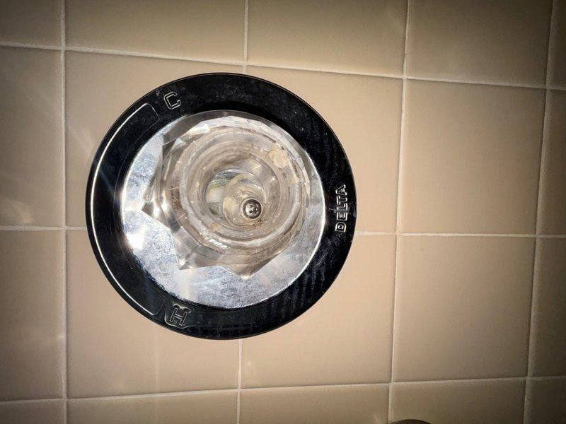Responded to report of dripping faucet in first-floor bathroom shower. Inspected shower valve assembly and identified worn cartridge causing leak. Disassembled single-handle shower control, replaced defective cartridge, and reassembled fixture. Tested operation to verify proper hot/cold water mixing and confirmed leak was eliminated.