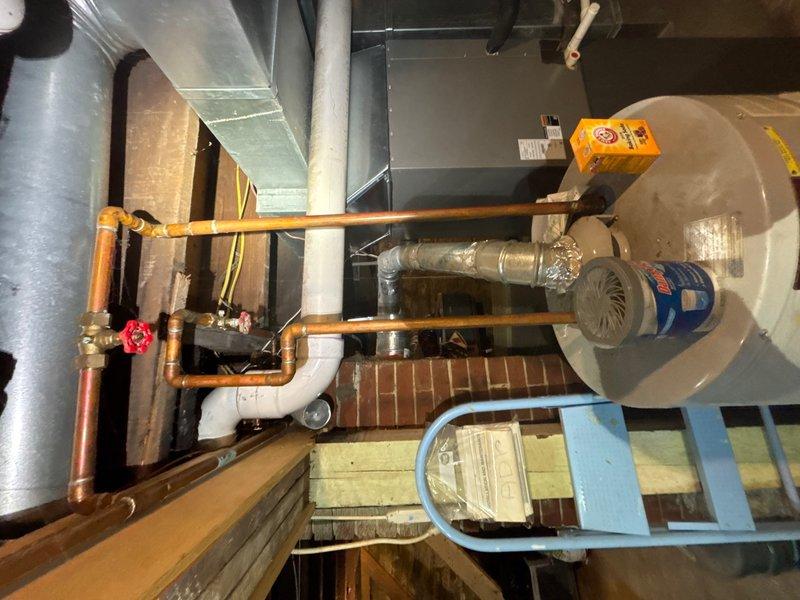 Responded to callback for small leak at newly installed copper pipe joint. Upon inspection, identified minor weeping at soldered connection on copper supply line where shut off valve was previously installed. Re-soldered joint using proper flux and lead-free solder to ensure watertight seal. Tested system under full pressure and verified no additional leaks present at valve connections or boiler drain installations. Confirmed all shut off valves and boiler drains installed during original service call remain fully operational for seasonal drainage of washing machine supply lines.