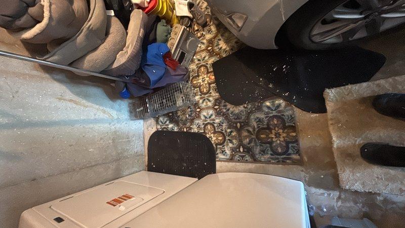 Responded to emergency call for toilet flooding on second floor. Upon arrival, found significant water damage with standing water saturated into bathroom flooring and extending into adjacent carpeted area. Identified source of overflow, shut off water supply to affected fixture, and extracted standing water from impacted surfaces. Cleared obstruction causing toilet malfunction and restored proper drainage function. Verified system operation and confirmed no additional leaks present.