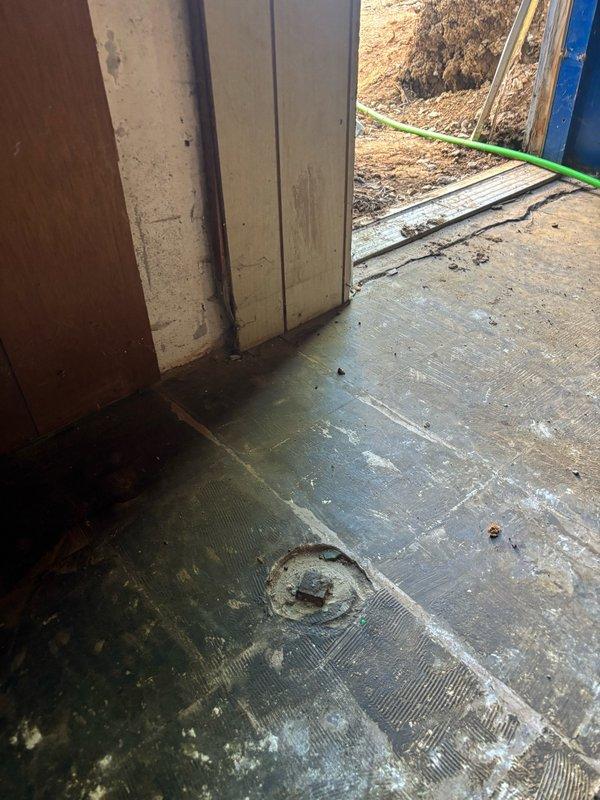 Performed hydro-jetting service on clogged drain line to restore proper flow and drainage. High-pressure water jetting equipment was used to clear blockages and buildup from the interior pipe walls. The drain line was successfully cleared, with floor drain and roof vent stack verified to be functioning properly after service completion.