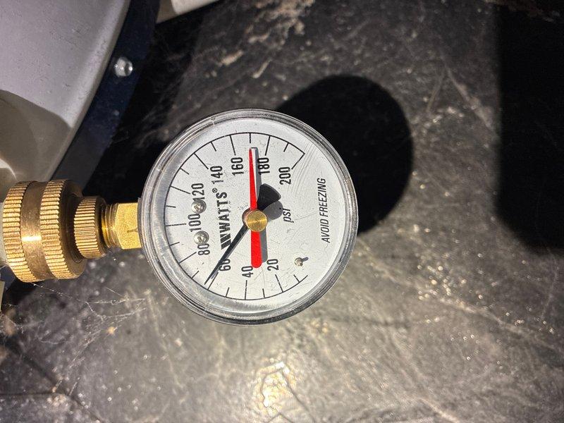 Completed comprehensive whole home plumbing maintenance and inspection of residential property. Inspected and documented water heater installation, verifying proper connections of copper supply lines, PVC venting system, and safety components. Evaluated system pressure using calibrated gauge, confirming readings within acceptable operating parameters for residential plumbing systems.