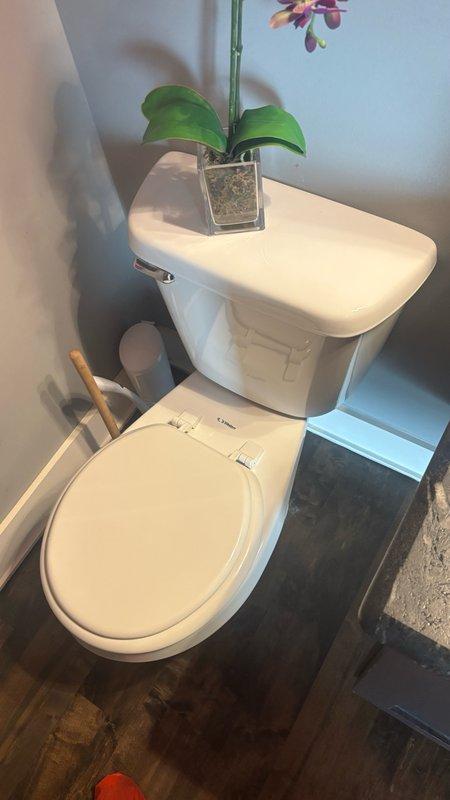 Completed installation of two customer-supplied toilets in residential property. First unit installed on second floor bathroom with proper mounting, wax ring seal, and water supply connection verified for leak-free operation. Second unit installed in basement location following same installation protocol. Both fixtures tested for proper flushing function, water fill levels adjusted, and all connections inspected to ensure code compliance and optimal performance.