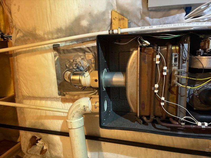 Responded to no hot water complaint on tankless water heater unit located in basement. Upon inspection, identified system malfunction preventing proper heating operation. Performed diagnostic assessment of internal components, electrical connections, and gas supply lines. Restored hot water functionality through necessary repairs to the tankless unit, verified proper operation, and confirmed adequate water temperature output before completing service call.
