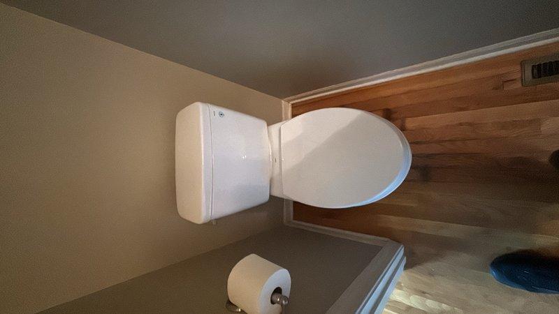Completed installation of new Toto Drake two-piece toilet in residential bathroom, including removal of existing fixture and installation of new wax ring seal to ensure proper connection to waste flange. Verified proper positioning, secure mounting, and tested for leaks and proper flush operation upon completion.