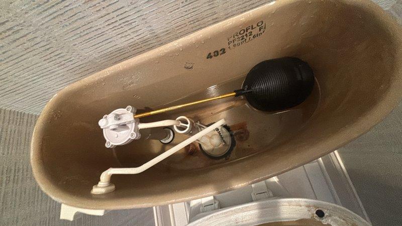 Completed installation of customer-supplied sump pump system to provide basement water removal and flood prevention. Replaced worn toilet flapper valve in beige pedestal toilet tank to restore proper flush operation and eliminate water waste from continuous running.