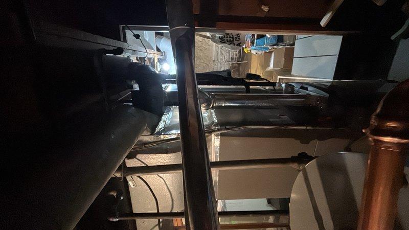 Installed a 50-gallon gas water heater in the mechanical room with proper venting and gas line connections. Added a thermal expansion tank to the cold water supply line to protect the system from excess pressure buildup. All copper piping, fittings, and connections were completed to code specifications, with the unit properly mounted and secured to the wall structure.