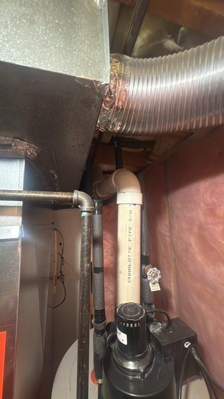 Responded to service call for non-functioning gas water heater replacement. Upon arrival, assessed existing 50-gallon gas water heater that was over 20 years old and had failed. Documented existing installation including gas supply lines, PVC venting system, and associated plumbing connections in utility space. Provided estimate for replacement of failed unit with new 50-gallon capacity gas water heater, including necessary modifications to gas piping, water supply connections, and proper venting requirements per current code standards.