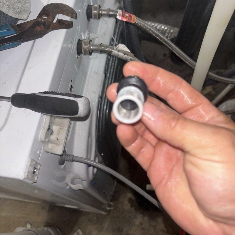 Performed routine maintenance on gas tankless water heater system, including complete flush procedure to remove mineral buildup and sediment accumulation. Replaced inline water filter element, removing old cartridge with visible debris and installing new mesh screen assembly to ensure proper water flow and filtration. All braided stainless steel flex lines and connections were inspected for integrity during service, and system was tested for proper operation upon completion.