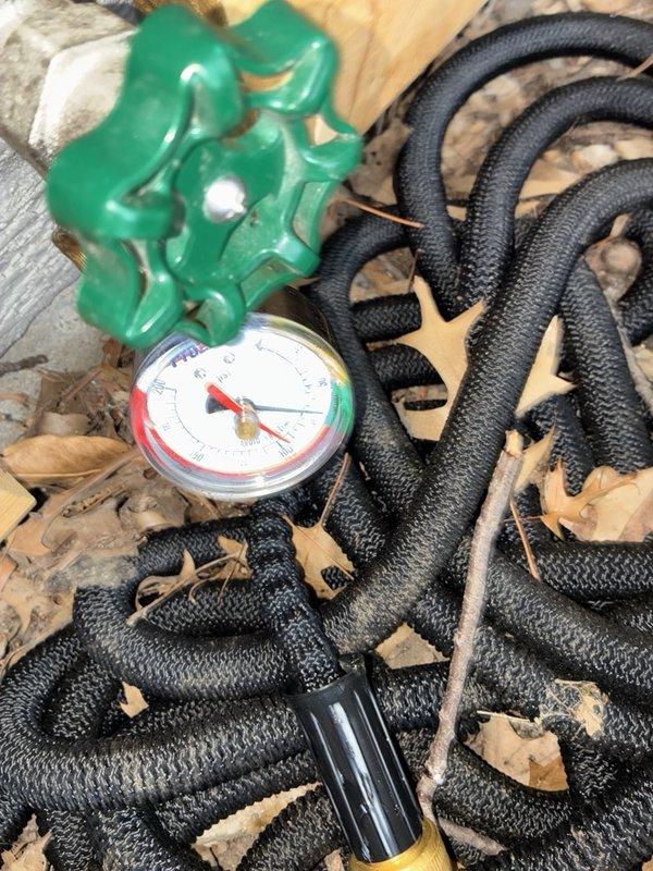 Completed scheduled plumbing maintenance inspection of residential utility systems. Inspected basement mechanical room including HVAC ductwork, insulated wall panels, PVC drainage lines, and associated equipment. Performed exterior plumbing system pressure testing using calibrated gauge to verify proper operation and identify potential issues.