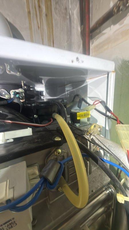 Replaced faulty air pressure sensor on Navien tankless water heater unit. Part was picked up from Winnelson supply house and installed to restore proper system operation. Unit tested and confirmed functioning correctly upon completion.