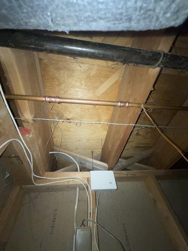 Removed existing saddle valves from the copper water supply line and restored the line to a sealed, leak-free condition, eliminating a common failure point. Work was performed in the unfinished crawlspace area, and the supply piping was verified to be intact and holding pressure with no leaks.