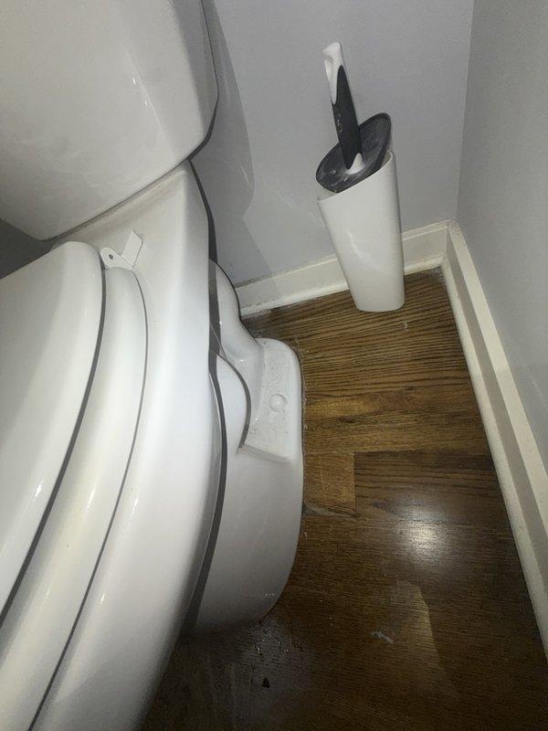 Responded to a toilet obstruction caused by a foreign object, a digital meat thermometer, lodged in the first-floor half bath toilet. Shut off the water supply at the angle stop, removed the toilet from its flange, and retrieved the obstruction from the trap. Reset the toilet with a new wax ring, reconnected the supply line, and tested for proper flush operation and leaks, with no further issues observed.
