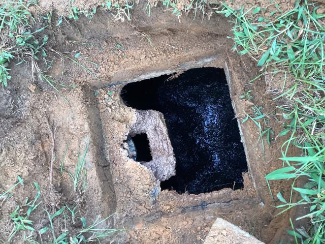 
I went out to a mobile home park in Dudley to check the condition of some of their septic systems. I found that this one needed to be pumped out and that it was in good condition.