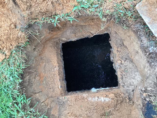 
I went out to a mobile home park in Dudley to check the condition of some of their septic systems. I found that this one needed to be pumped out and that it was in good condition.