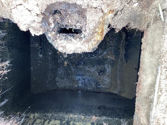 We went out to this mobile home park in Dudley to check on the condition of some of there septic systems. We went out to this one and found that the septic system needed to be pumped out. The system was working properly but the septic tank outlet did need to be replaced. 