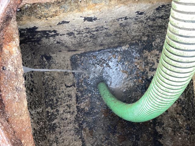 
We went out to this restaurant in Clinton to pump out the grease trap for our plumbers so that they could complete a plumbing job.