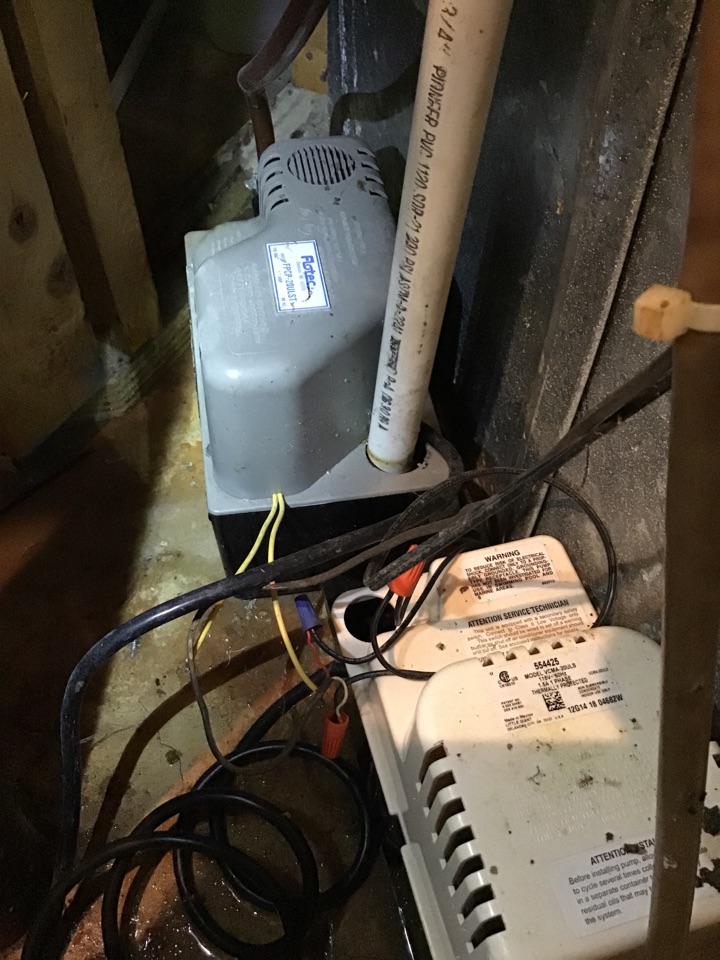 Water leak. Piped both drains into one pump. Tested upon completion. All good at this time. 
