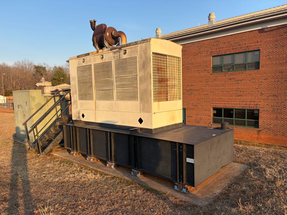 Nelson County High School Remodel. Current generator that will be upgraded, installed and started up by The Power Connection in the summer of 2026.