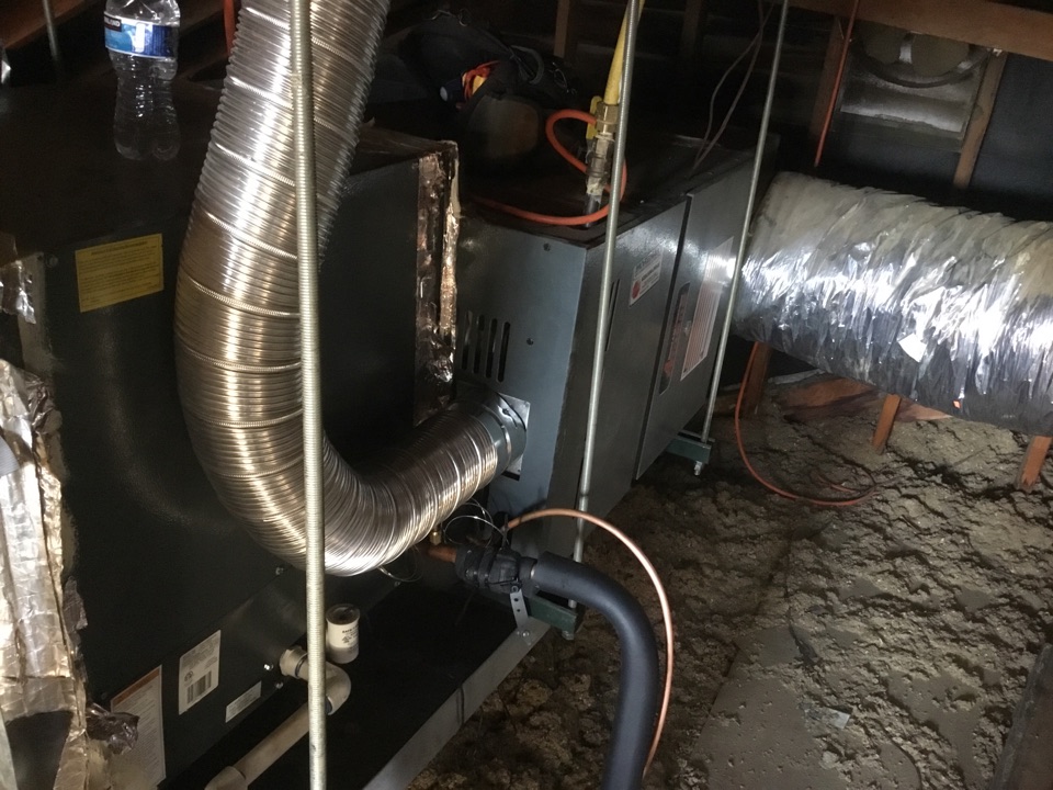 Phoenix, AZ - In Phoenix Arizona near Sunny Slope area performing heating maintenance on a Amana gas attic split 16 seer. Phoenix, AZ - In Phoenix Arizona near Sunny Slope area performing heating maintenance on a Amana gas attic split 16 seer.